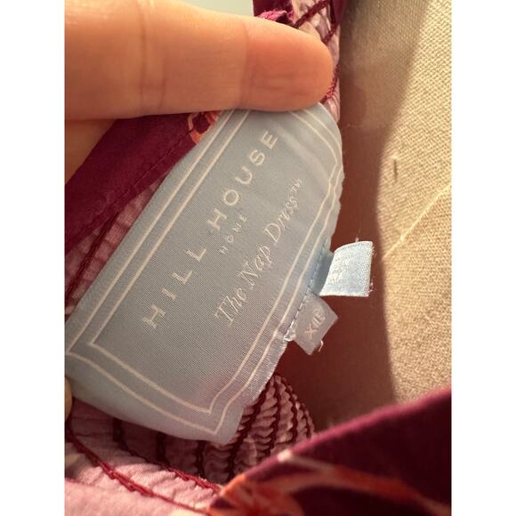 Hill House Ellie Nap Dress Burgundy Botanical Size XL - Picture 6 of 8